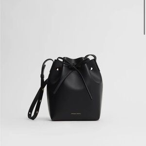 NWT Mansur Gavriel Black Leather Mini Bucket Bag